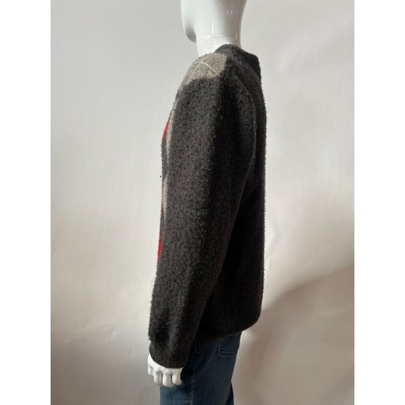 Jos. A. Bank Argyle Sweater Big and Tall XXL Grey Argyle 80% Lambs Wool 20% Ny - Picture 3 of 15